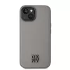 DKNY PU Leather Stack Logo Magsafe tok, iPhone 15 - szürke