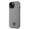 DKNY PU Leather Stack Logo Magsafe tok, iPhone 15 - szürke