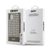 DKNY PU Leather Repeat Pattern Bottom Stripe MagSafe tok, iPhone 11 - barna