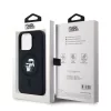 Karl Lagerfeld Liquid Silicone Karl and Choupette Magsafe tok, iPhone 15 Pro - fekete