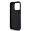 DKNY PU Leather Checkered Pattern Magsafe tok, iPhone 15 Pro - fekete