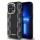 DKNY PU Leather Checkered Pattern Magsafe tok, iPhone 15 Pro Max - fekete