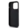 DKNY PU Leather Checkered Pattern Magsafe tok, iPhone 15 Pro Max - fekete