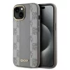 DKNY PU Leather Checkered Pattern Magsafe tok, iPhone 15 - bézs