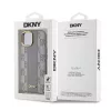 DKNY PU Leather Checkered Pattern Magsafe tok, iPhone 15 - bézs