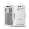 DKNY PU Leather Checkered Pattern Magsafe tok, iPhone 15 Pro Max - bézs