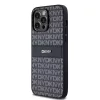 DKNY PU Leather Repeat Pattern Tonal Stripe tok, iPhone 14 Pro - fekete