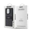 DKNY PU Leather Repeat Pattern Tonal Stripe tok, iPhone 14 Pro - fekete