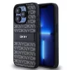 DKNY PU Leather Repeat Pattern Tonal Stripe tok, iPhone 14 Pro Max - fekete