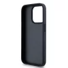 DKNY PU Leather Repeat Pattern Tonal Stripe tok, iPhone 14 Pro Max - fekete