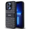 DKNY PU Leather Repeat Pattern Tonal Stripe tok, iPhone 15 Pro Max - fekete