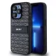 DKNY PU Leather Repeat Pattern Tonal Stripe tok, iPhone 15 Pro Max - fekete