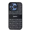 DKNY PU Leather Repeat Pattern Tonal Stripe tok, iPhone 15 Pro Max - fekete