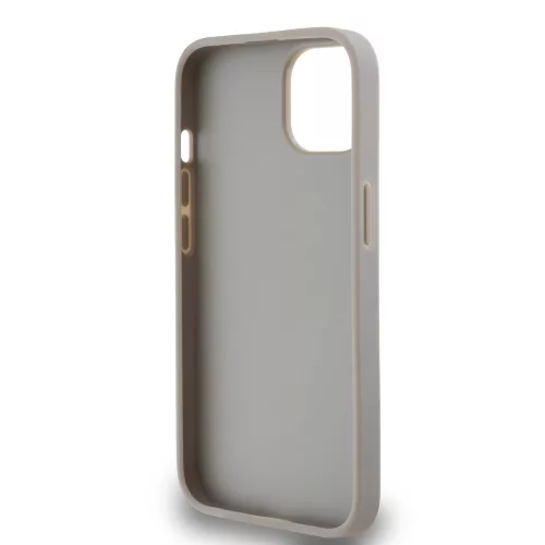 DKNY PU Leather Repeat Pattern Tonal Stripe tok, iPhone 14 - bézs