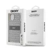 DKNY PU Leather Repeat Pattern Tonal Stripe tok, iPhone 14 - bézs