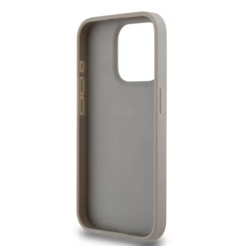 DKNY PU Leather Repeat Pattern Tonal Stripe tok, iPhone 14 Pro - bézs