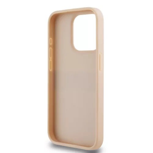 DKNY PU Leather Repeat Pattern Tonal Stripe tok, iPhone 14 Pro Max - rózsaszín