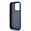 DKNY PU Leather Repeat Pattern Tonal Stripe tok, iPhone 15 Pro - kék