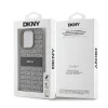 DKNY PU Leather Repeat Pattern Tonal Stripe tok, iPhone 15 Pro - bézs