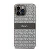 DKNY PU Leather Repeat Pattern Tonal Stripe tok, iPhone 15 Pro Max - bézs