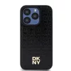 DKNY PU Leather Repeat Pattern Stack Logo Magsafe tok, iPhone 14 Pro Max - fekete