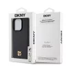 DKNY PU Leather Repeat Pattern Stack Logo Magsafe tok, iPhone 14 Pro Max - fekete