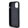 DKNY PU Leather Repeat Pattern Stack Logo Magsafe tok, iPhone 15 - fekete