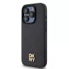DKNY PU Leather Repeat Pattern Stack Logo Magsafe tok, iPhone 15 Pro Max - fekete