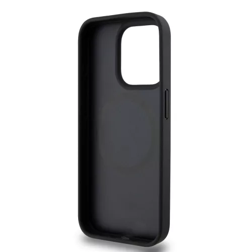 DKNY PU Leather Repeat Pattern Stack Logo Magsafe tok, iPhone 15 Pro Max - fekete