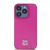 DKNY PU Leather Repeat Pattern Stack Logo Magsafe tok, iPhone 15 Pro Max - rózsaszín