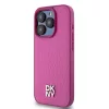 DKNY PU Leather Repeat Pattern Stack Logo Magsafe tok, iPhone 15 Pro Max - rózsaszín
