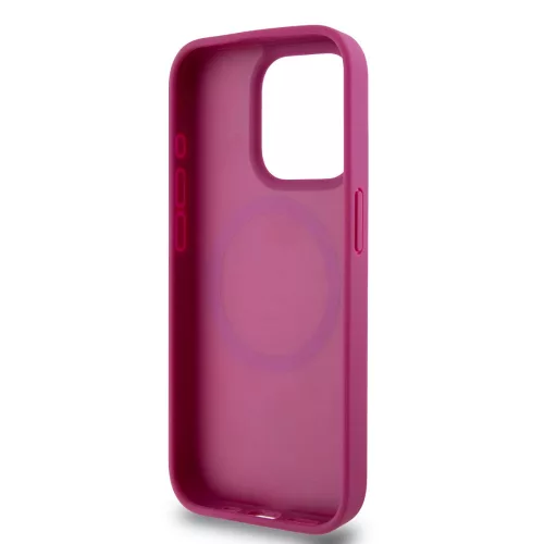 DKNY PU Leather Repeat Pattern Stack Logo Magsafe tok, iPhone 15 Pro Max - rózsaszín