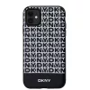 DKNY PU Leather Repeat Pattern Bottom Stripe MagSafe tok, iPhone 11 - fekete