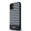 DKNY PU Leather Repeat Pattern Bottom Stripe MagSafe tok, iPhone 11 - fekete
