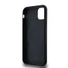 DKNY PU Leather Repeat Pattern Bottom Stripe MagSafe tok, iPhone 11 - fekete
