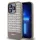 DKNY PU Leather Repeat Pattern Bottom Stripe MagSafe tok, iPhone 14 Pro - barna