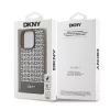 DKNY PU Leather Repeat Pattern Bottom Stripe MagSafe tok, iPhone 14 Pro - barna