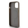 DKNY PU Leather Repeat Pattern Bottom Stripe MagSafe tok, iPhone 15 - barna
