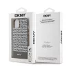DKNY PU Leather Repeat Pattern Bottom Stripe MagSafe tok, iPhone 15 - barna