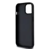 DKNY PU Leather Repeat Pattern Bottom Stripe MagSafe tok, iPhone 15 - fekete