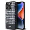 DKNY PU Leather Repeat Pattern Bottom Stripe MagSafe tok, iPhone 15 Pro Max - fekete