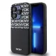 DKNY PU Leather Repeat Pattern Card Pocket tok, iPhone 14 Pro - fekete