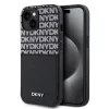 DKNY PU Leather Repeat Pattern Card Pocket tok, iPhone 15 - fekete
