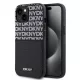 DKNY PU Leather Repeat Pattern Card Pocket tok, iPhone 15 - fekete