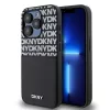 DKNY PU Leather Repeat Pattern Card Pocket tok, iPhone 15 Pro - fekete