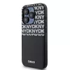 DKNY PU Leather Repeat Pattern Card Pocket tok, iPhone 15 Pro - fekete