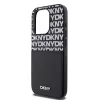 DKNY PU Leather Repeat Pattern Card Pocket tok, iPhone 15 Pro Max - fekete
