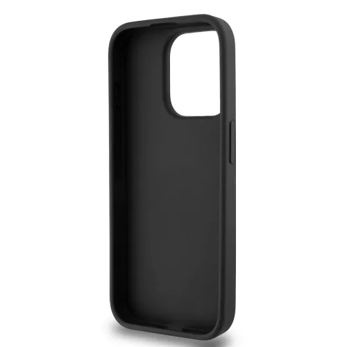 DKNY PU Leather Repeat Pattern Card Pocket tok, iPhone 15 Pro Max - fekete