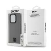 DKNY PU Leather Stack Logo Magsafe tok, iPhone 15 Pro - szürke