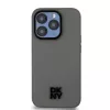 DKNY PU Leather Stack Logo Magsafe tok, iPhone 15 Pro Max - szürke
